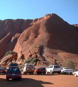 The fisrt part of the Ayers Rock climb
