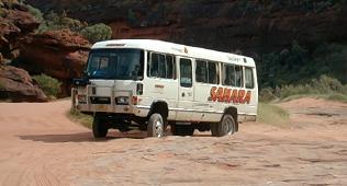 Our 4WD bus .... just hang on !!