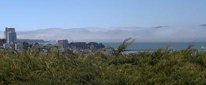 The Golden Gate Bridge ... behind San Fransisco's famous fog !!