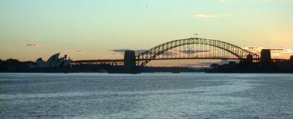 Coming back at night  - Sydney harbour viewed from the ferry from Manly