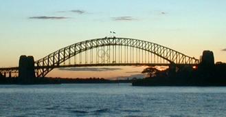 Sydney harbour bridge ... getting ready for the Olympics