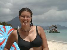 Caro at the  hotel de la Pirogue