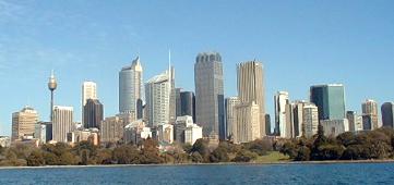 The city - view from the end of the botanical gardens