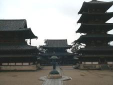 Horyu-ji temple ... the colors are pretty bad but it was (still) rainning !!