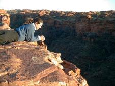 Caro - looking down at the stunning Kings Canyon