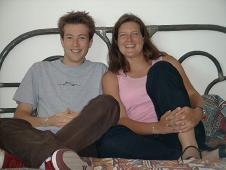 Seb and Caro in their luxurious room  for the first day in Darwin