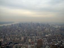 Manhattan - view from the top of the World Wide Trade Center ... sorry but it was rainning !!
