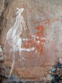 Aboriginal paintings on rocks