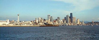 Seattle - view from the boat on Puget Sound